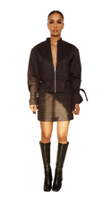 Load image into Gallery viewer, &#39;TACTICAL&#39; Cropped Jacket in Suede
