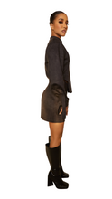 Load image into Gallery viewer, &#39;TACTICAL&#39; Mini Skirt in Suede
