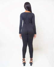 Load image into Gallery viewer, &#39;FELINE&#39; Contrast Jumpsuit in Black
