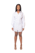 Load image into Gallery viewer, &#39;VICE&#39; Ruched Shirt Dress
